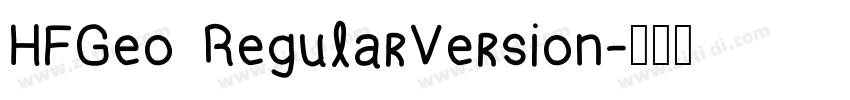 HFGeo RegularVersion字体转换
